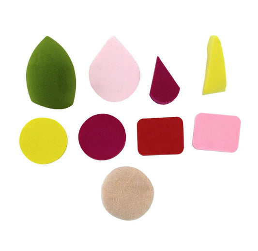 Set de Esponjas de Maquillaje en Vaso – “Fruits” con Tapa Rosa