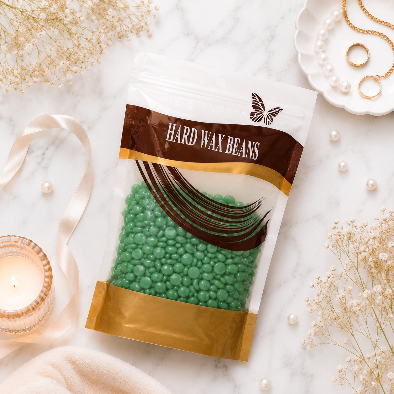 Cera en Perlas Hard Wax Beans Depilación Profesional Sin Bandas