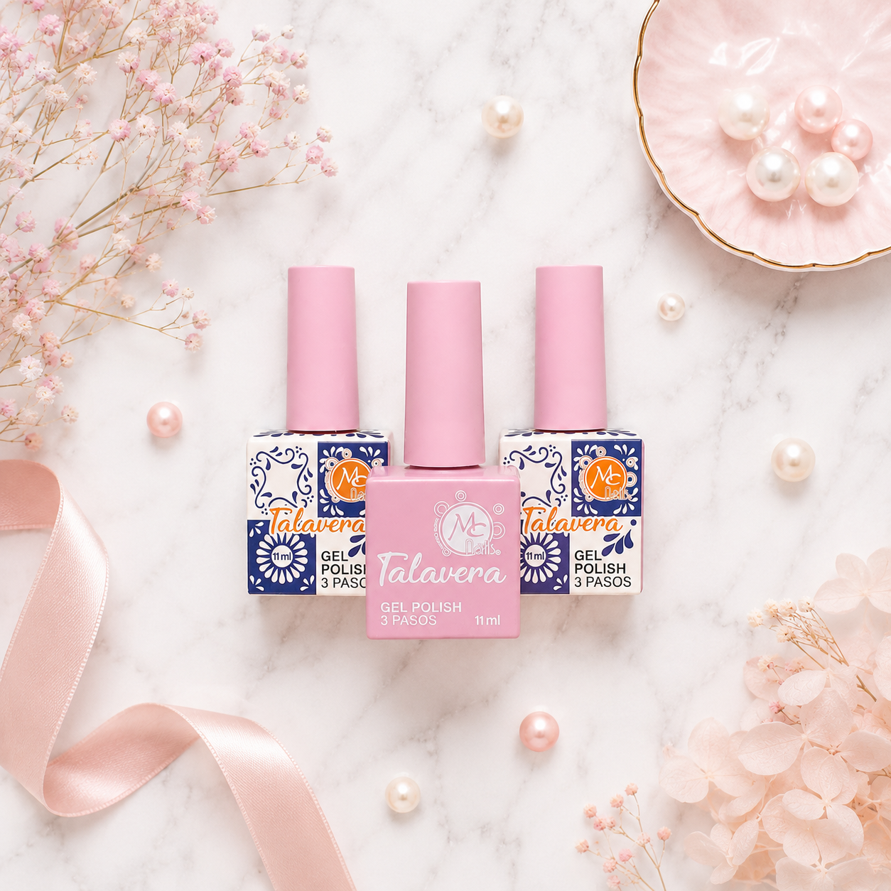 MC Nails Gel Semipermanente Brillo Rosa Chicle Suave 044