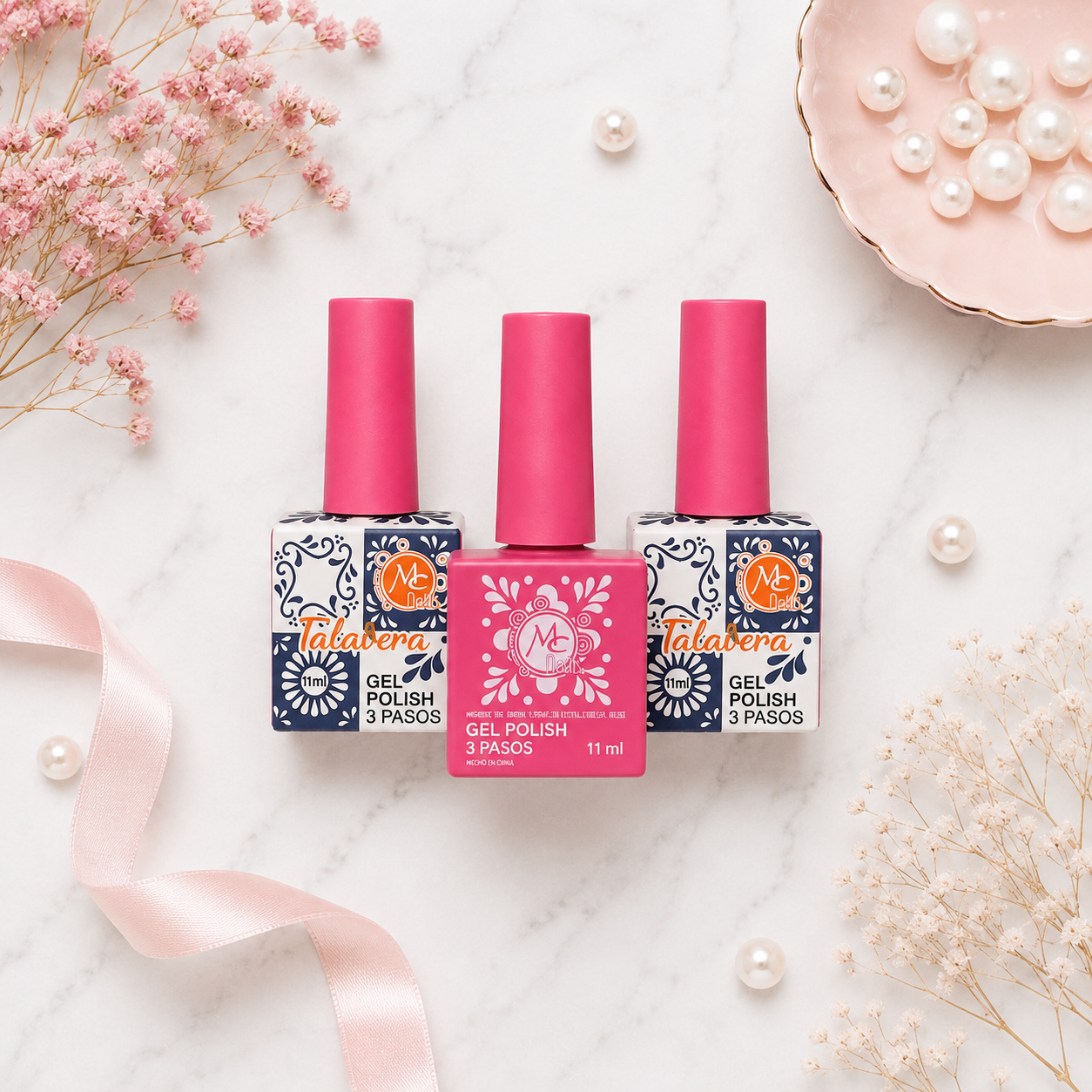 MC Nails Gel Duradero Rosa Coral Vibrante 048