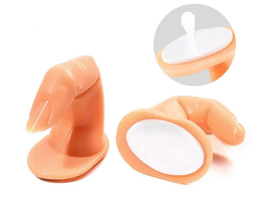 Dedos de Práctica para Uñas – Base Adhesiva con Uña Reemplazable