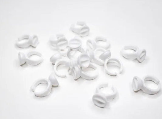 Anillos para Adhesivo de Pestañas – 100 piezas desechables para extensión de pestañas