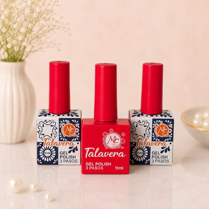 MC Nails Gel Duradero Rojo Intenso Vibrante 042