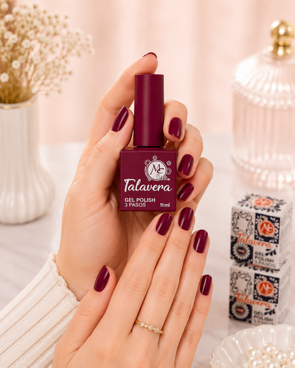 MC Nails Gel Duradero Vino Frambuesa Elegante 060