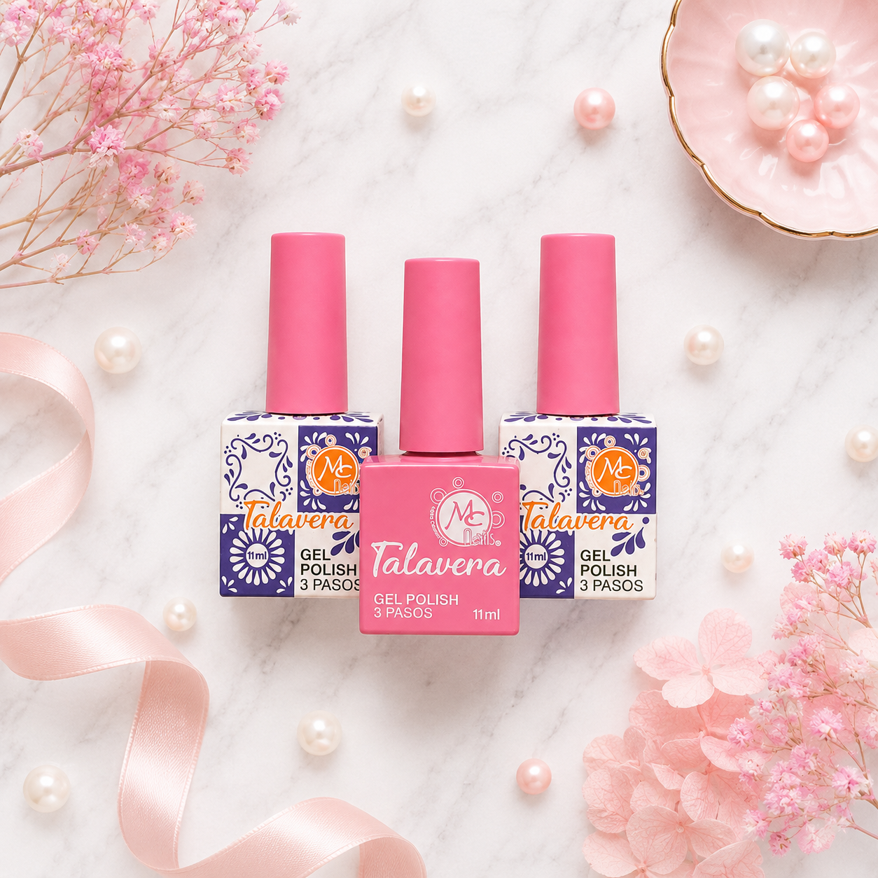 MC Nails Gel Semipermanente Brillo Rosa Chicle Vibrante 046