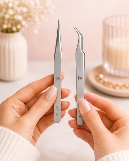 Pinzas Precisión Profesional Plata Metálica