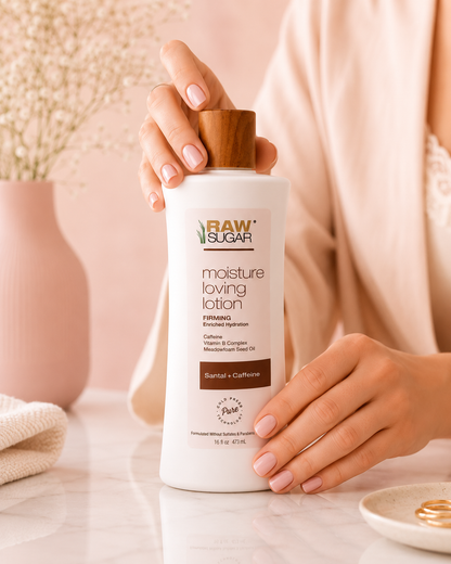 Raw Sugar Loción Corporal Reafirmante Santal Cafeína4