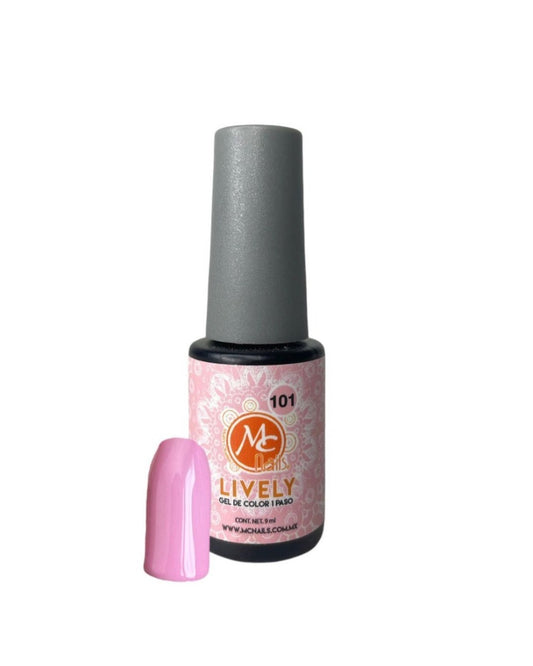 Gel Polish MC Nails Lively 101 – Rosa Pastel 1 Paso (9 ml)