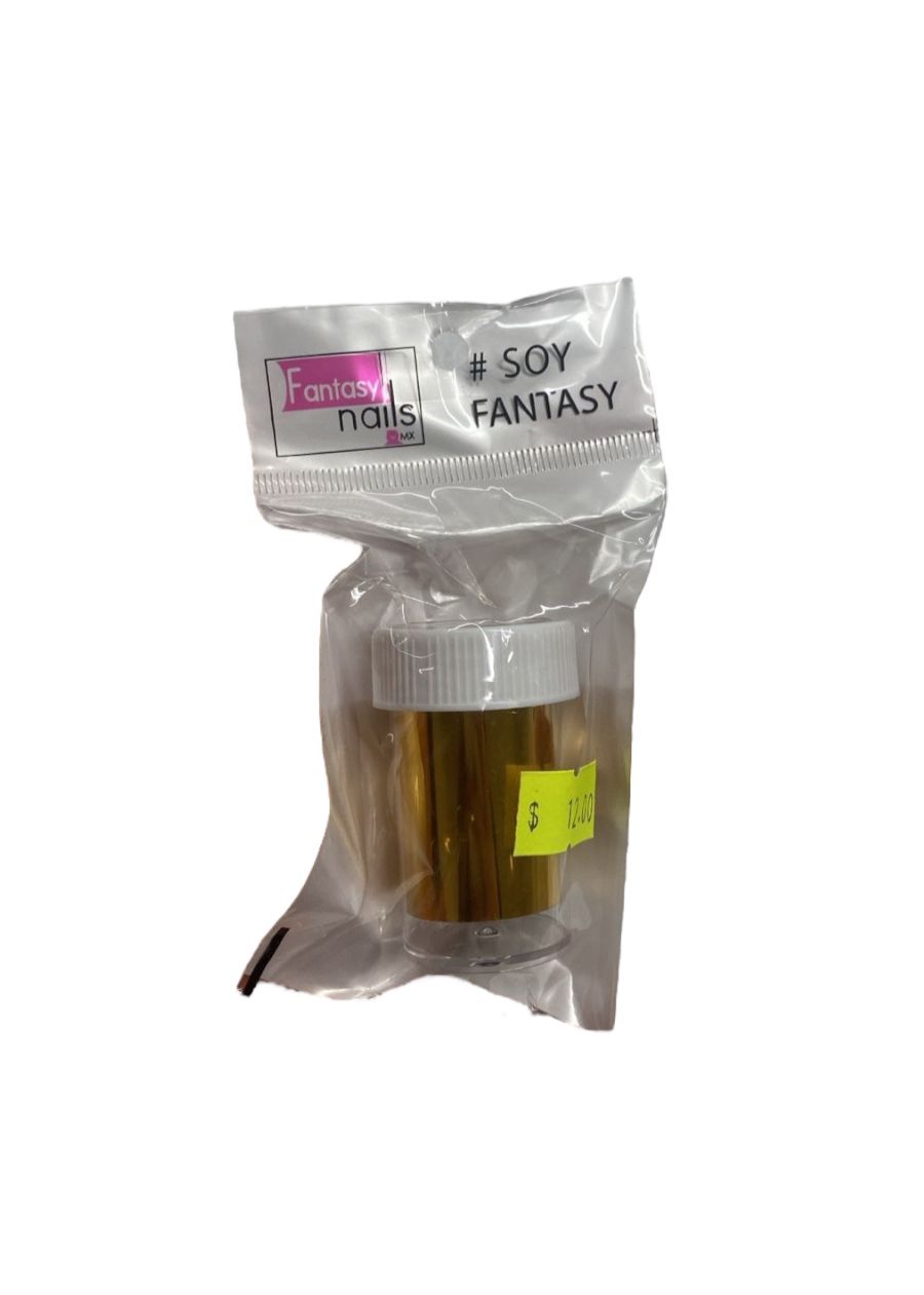 Foil Dorado Fantasy Nails – Decoración Metálica para Uñas Profesionales