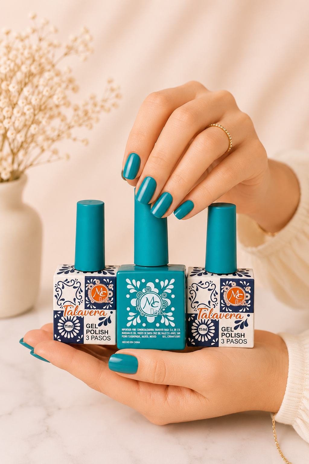 MC Nails Gel Semipermanente Brillo Azul Aqua 031