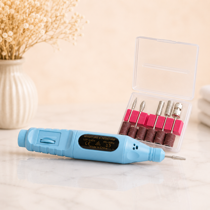 Pulidora Eléctrica para Uñas Profesional Velocidad Variable con Accesorios