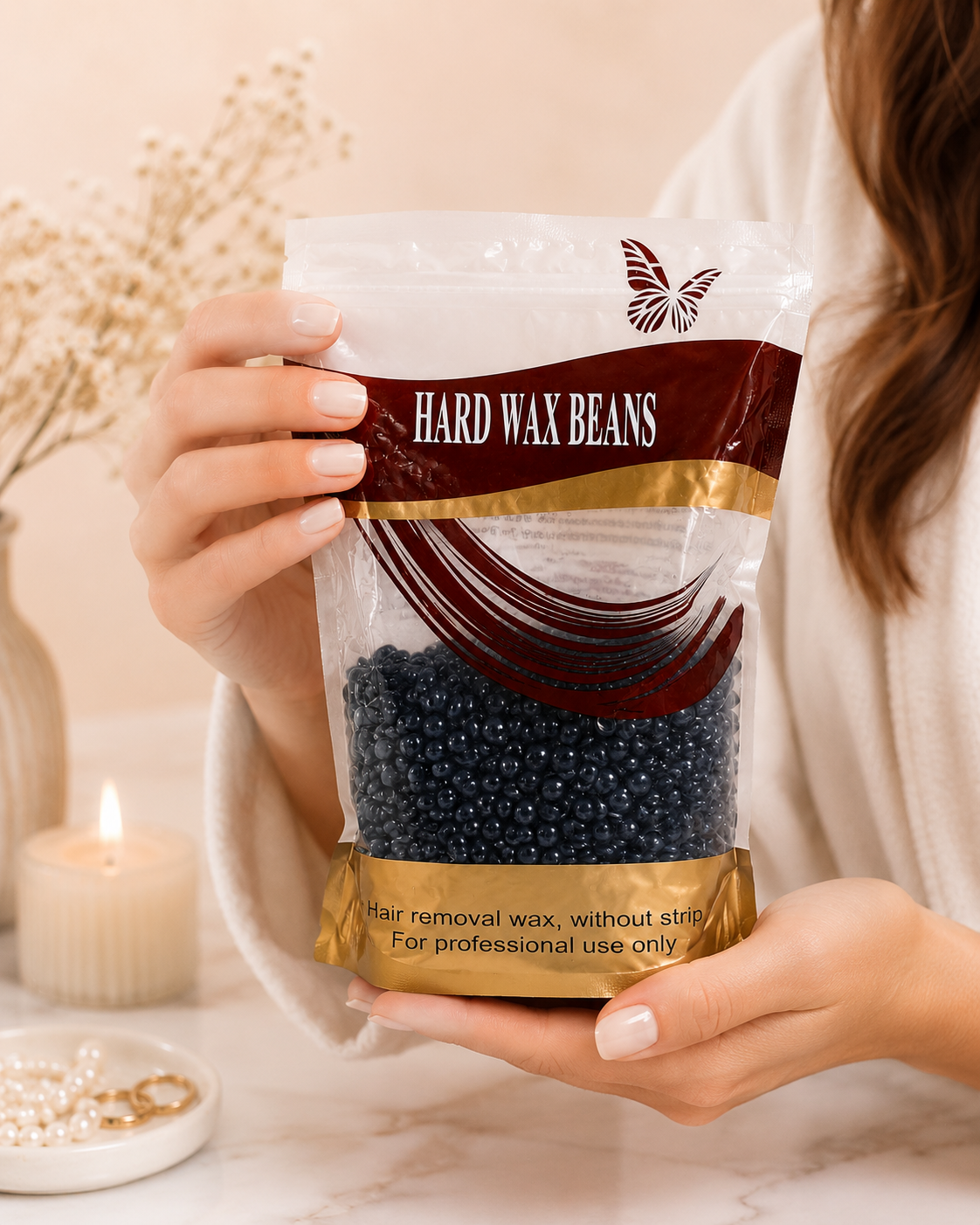 Cera en Perlas Hard Wax Beans Depilación Profesional Sin Bandas