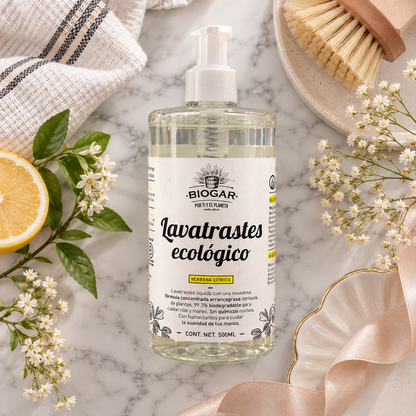 Biogar Lavatrastes Ecológico Limpieza Suave Verbena Cítrica