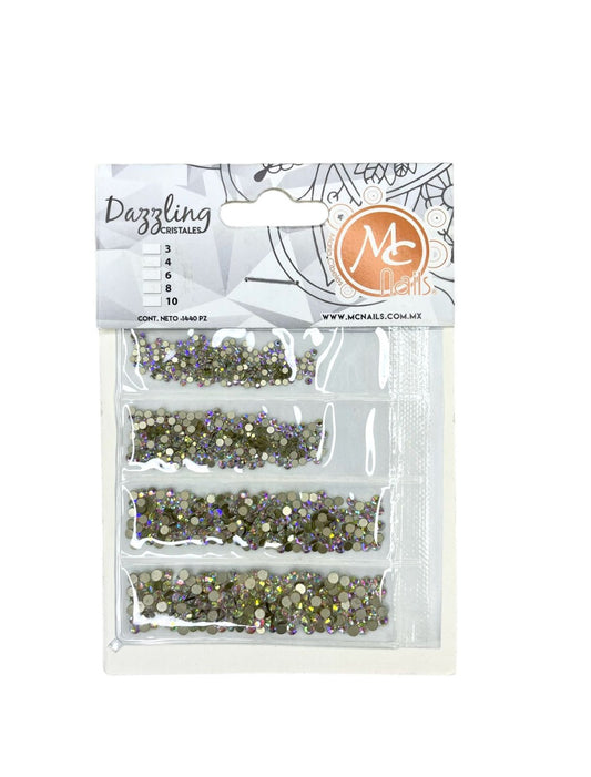 Cristales Dazzling MC Nails – Mix de 1440 Piezas para Decoración de Uñas