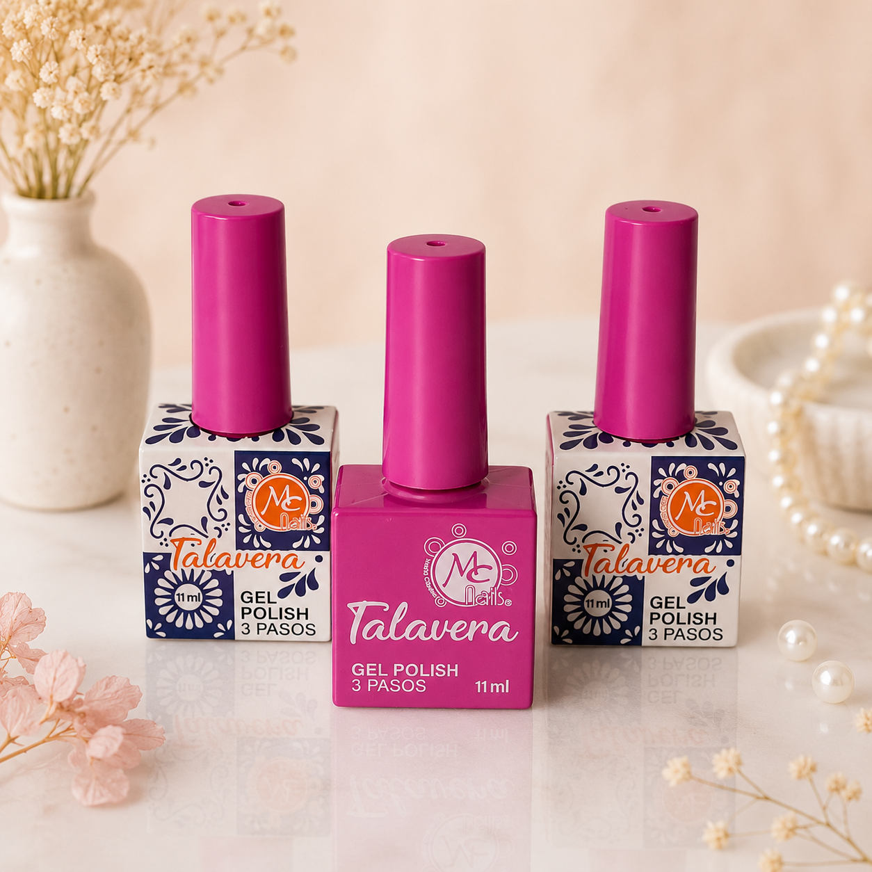MC Nails Gel Duradero Rosa Fucsia Vibrante 054