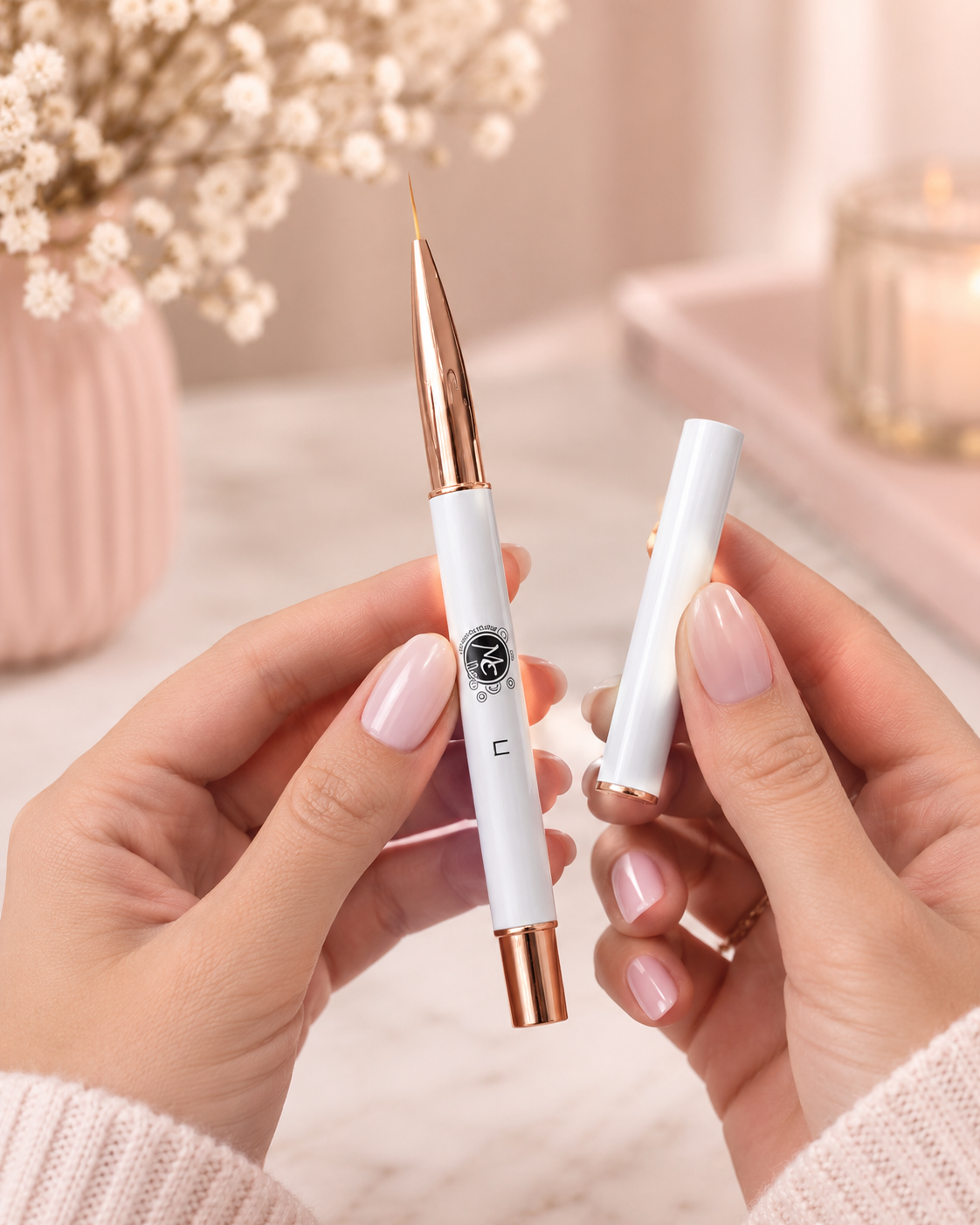 MC Nails Pincel Liner Kolinsky Blanco #3
