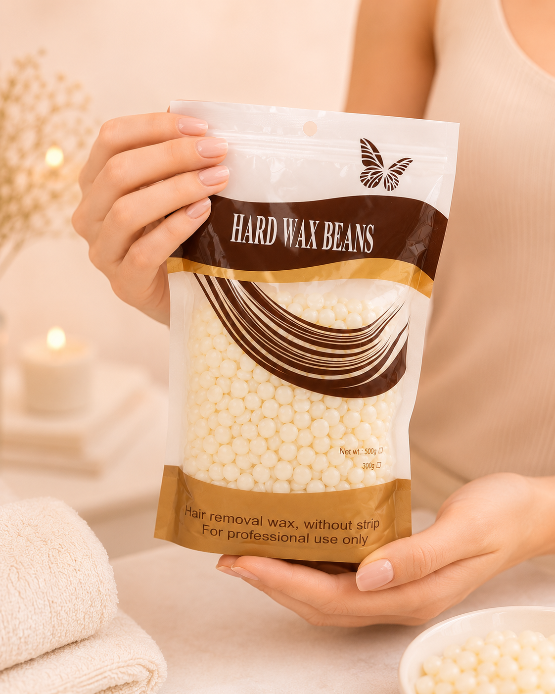 Cera en Perlas Hard Wax Beans Depilación Profesional Sin Bandas