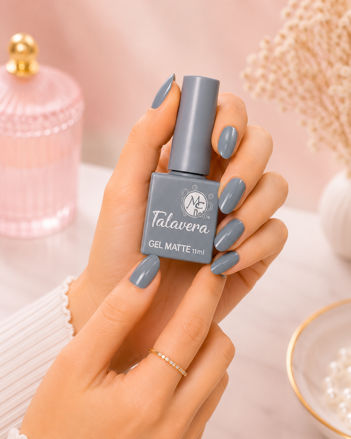 MC Nails Gel Matte Acabado Terciopelo Transparente