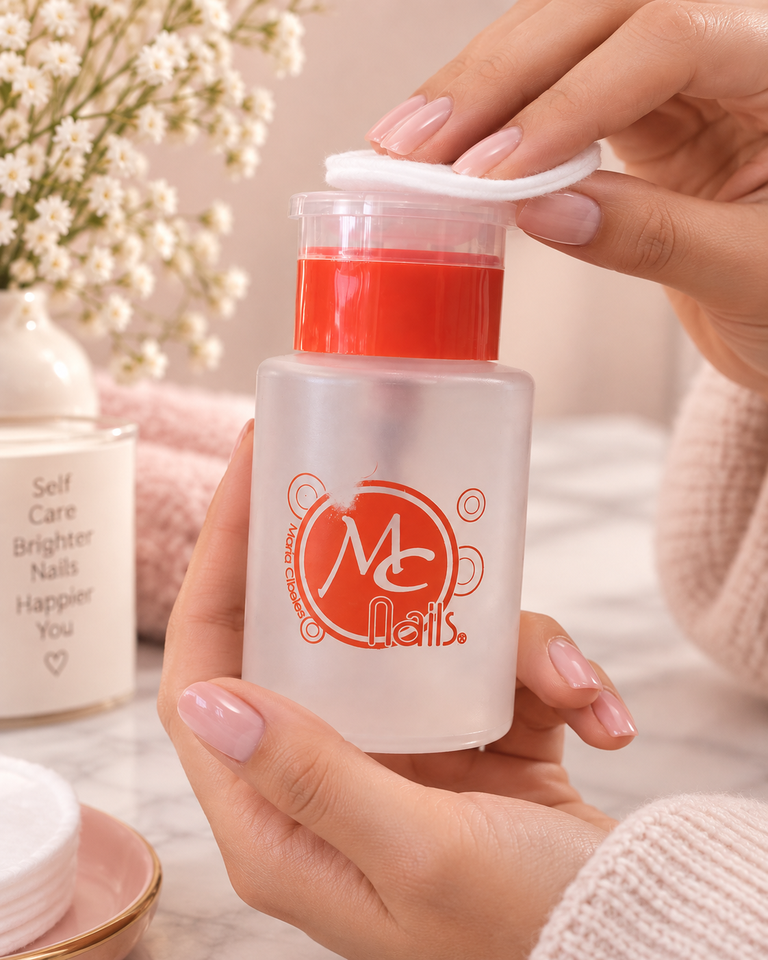 MC Nails Dispensador de Acetona Naranja
