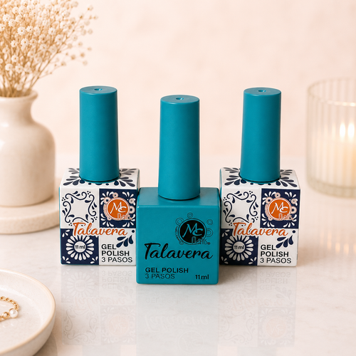MC Nails Gel Semipermanente Brillo Azul Turquesa 028