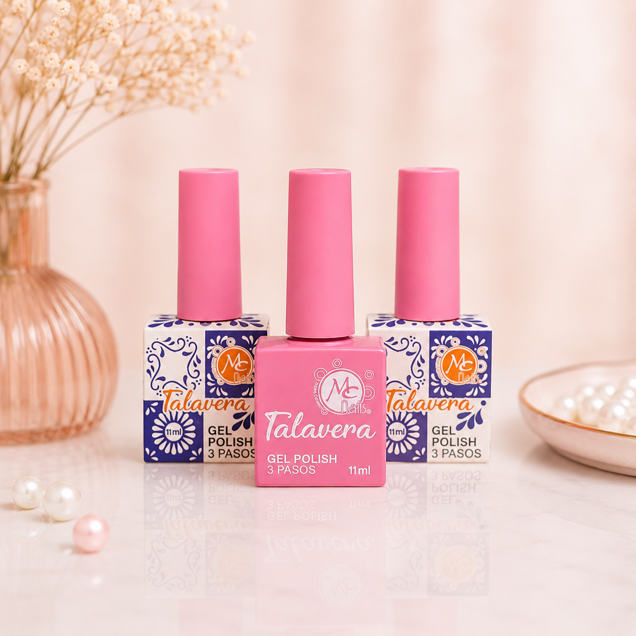 MC Nails Gel Semipermanente Brillo Rosa Chicle Vibrante 046