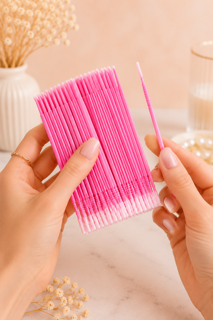 Microbrush  Aplicadores Desechables de Precisión para Pestañas y Uñas