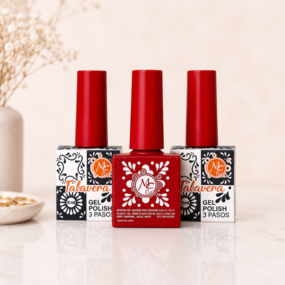 MC Nails Gel Semipermanente Brillo Rojo Talavera 011