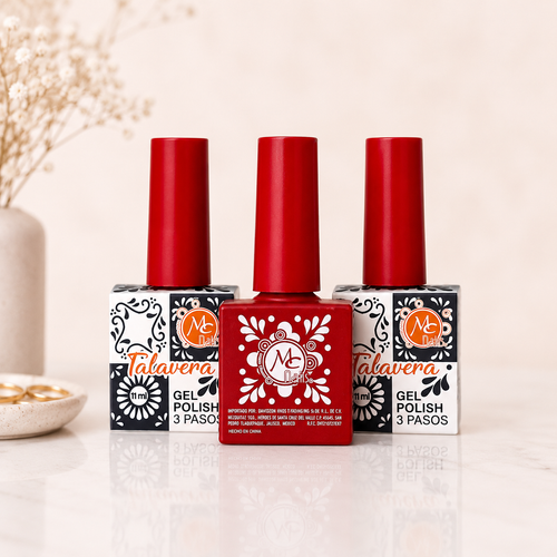 MC Nails Gel Semipermanente Brillo Rojo Talavera 011