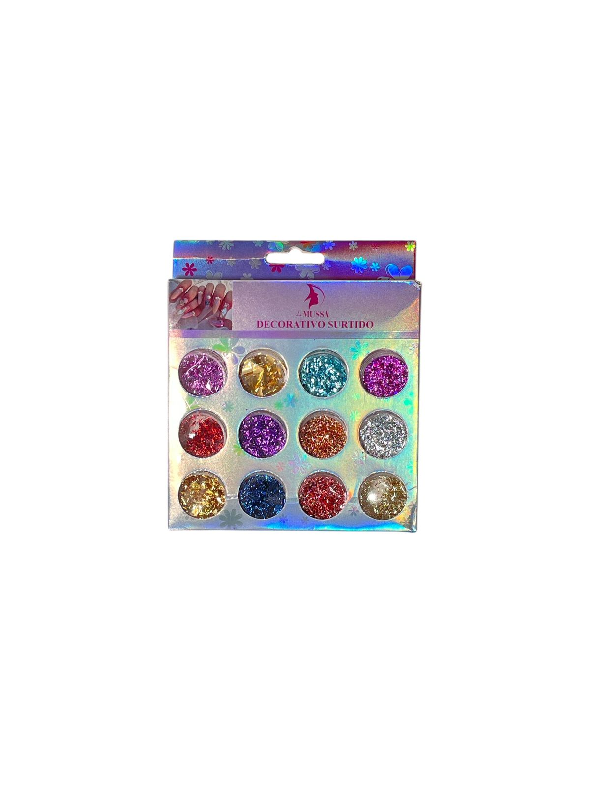 Decorativo Surtido ZMussa 12 Colores – Brillos y Escarcha para Uñas Acrílicas y Gel