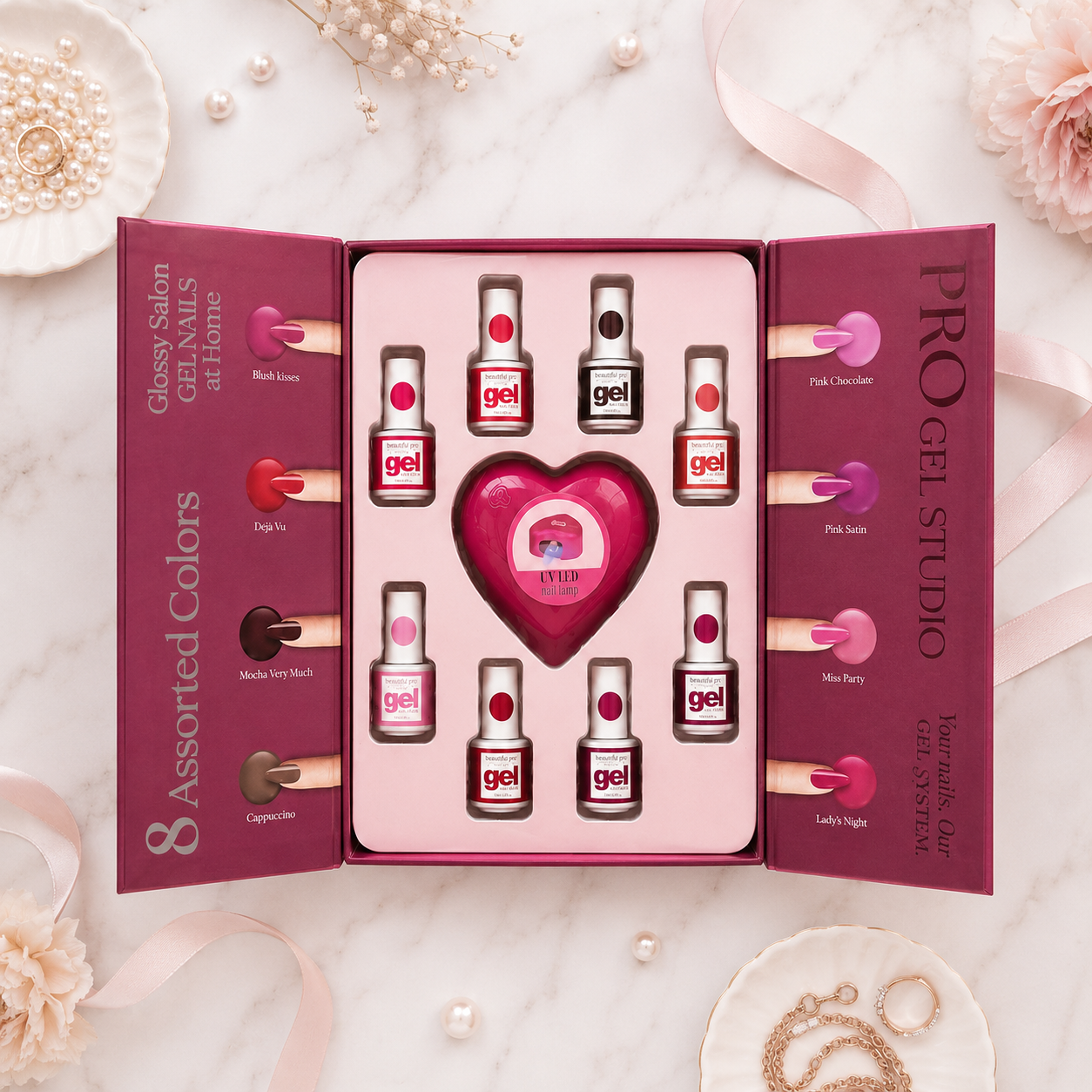Beautifully Amazing You Kit Gel Profesional Duración Extrema Rosa