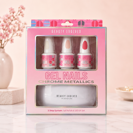 Beauty Evolved Kit Gel Metálico Profesional Rosa Chrome