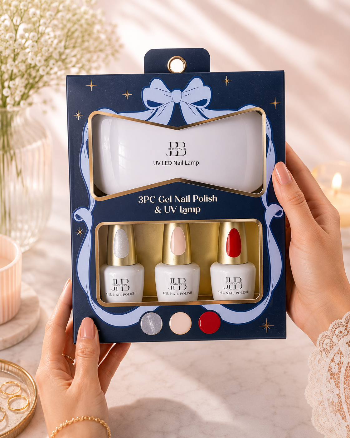 HD JIJ Kit Gel Profesional Elegancia Clásica Rojo