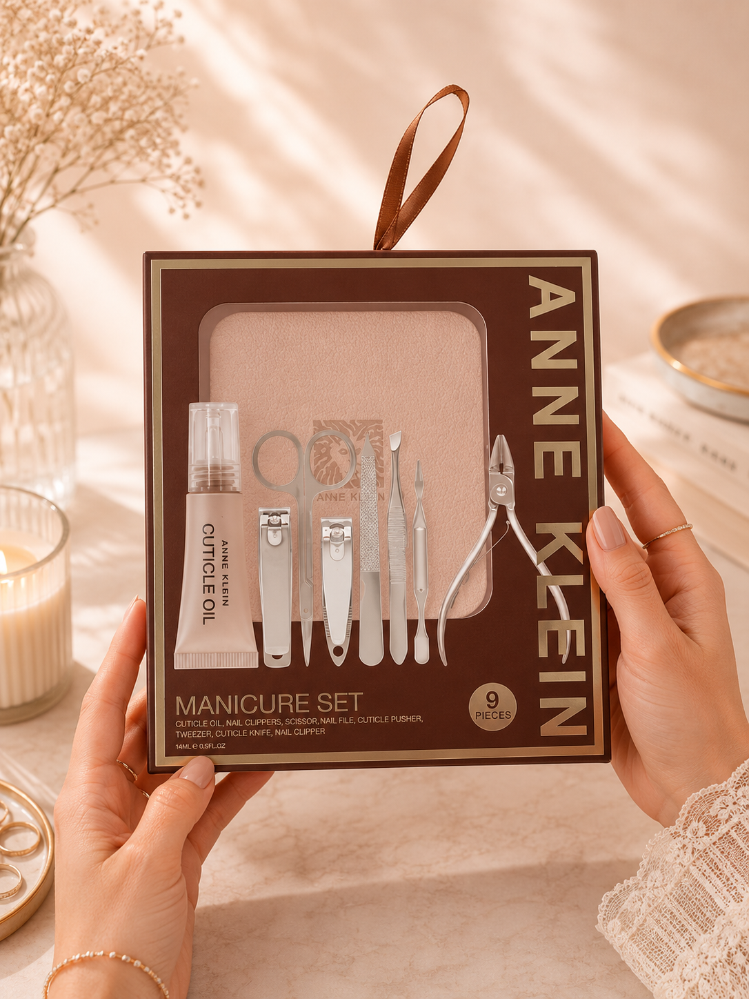 Anne Klein Set Manicure Profesional Precisión Elegante Nude