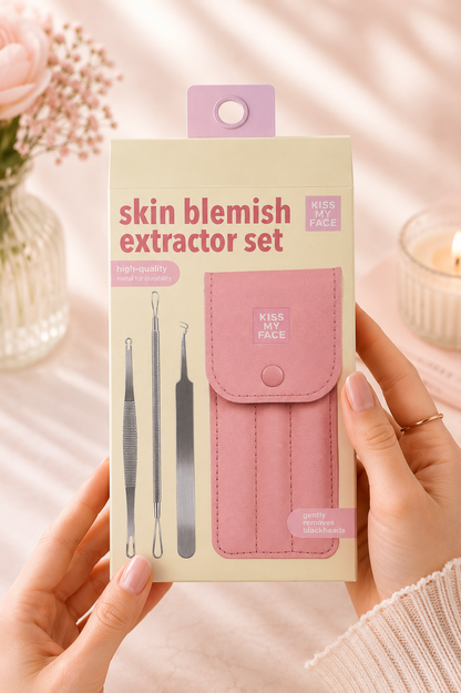 Kiss My Face Set Extractor Facial Profesional Rosa Chic