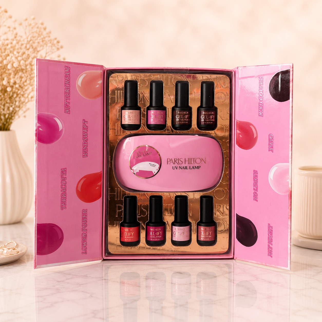 Paris Hilton Kit Gel Profesional Glam Rosa Paris