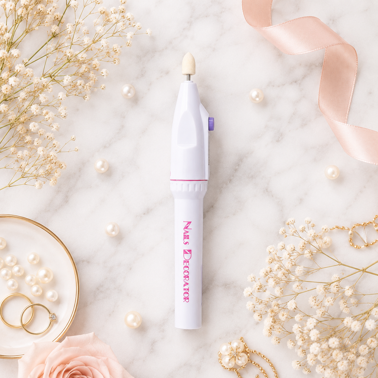 Nails Decorator Pulidor Eléctrico Precision Blanco Perla