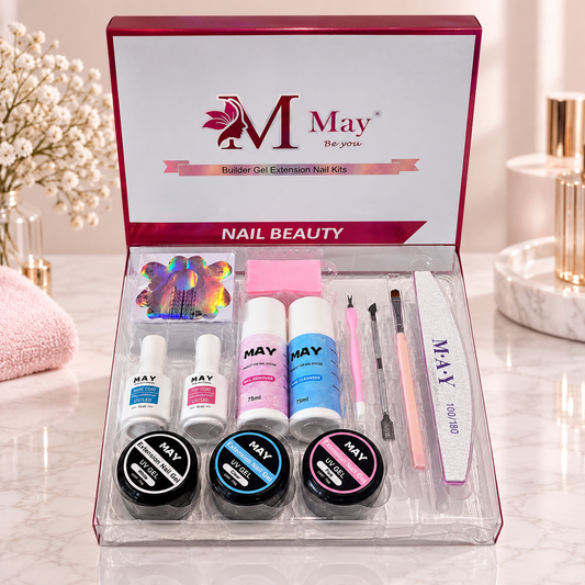 MAY Kit Builder Gel Extensión de Uñas Acabado Profesional