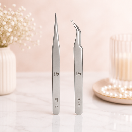 Pinzas Precisión Profesional Plata Metálica