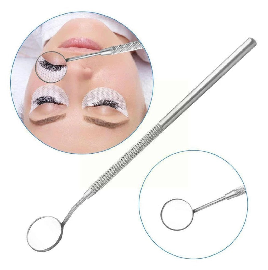 Espejo Profesional para Extensiones de Pestañas – Acero Inoxidable Antideslizante