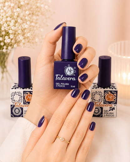 MC Nails Gel Brillante Azul Índigo Profundo 040