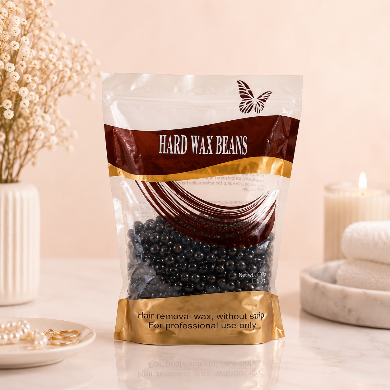 Cera en Perlas Hard Wax Beans Depilación Profesional Sin Bandas
