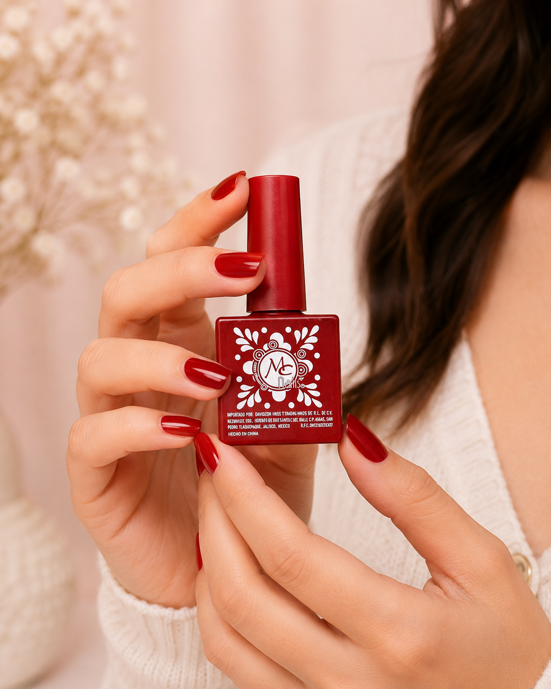 MC Nails Gel Semipermanente Brillo Rojo Talavera 011