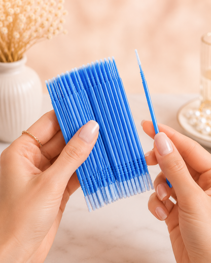 Microbrush  Aplicadores Desechables de Precisión para Pestañas y Uñas