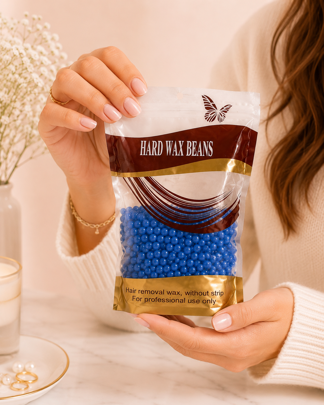 Cera en Perlas Hard Wax Beans Depilación Profesional Sin Bandas
