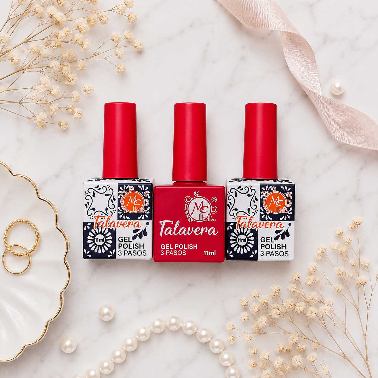 MC Nails Gel Semipermanente  Rojo Pasion 014 Talavera
