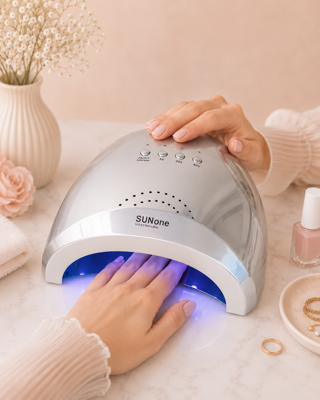 SUNone Lámpara UV Secado Rápido Colores Brillantes 48W